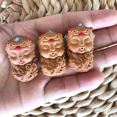 檀木綠度母卡通手機掛件DIY配飾包包掛件卡通觀音直播夜市貨源