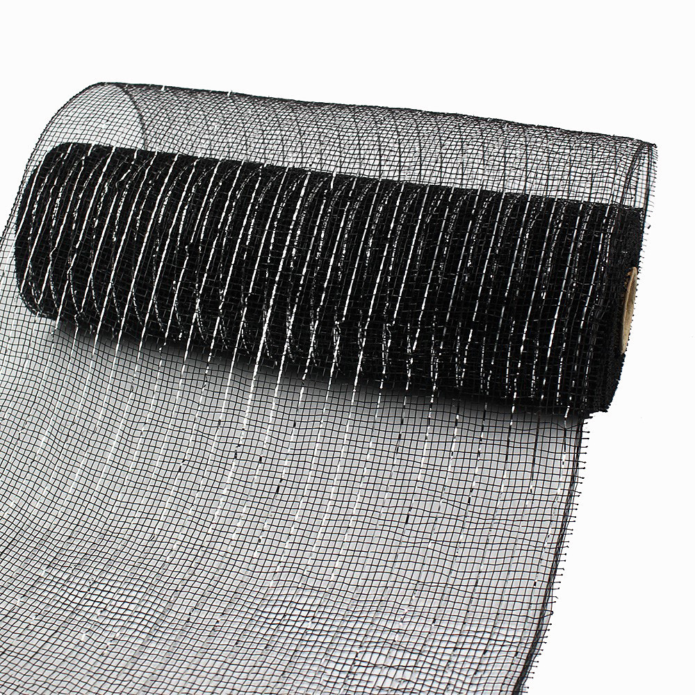 En stock al por mayor borde parrilla PP malla Navidad guirnalda haciendo guirnalda material decorativo malla Halloween