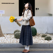 学院风针织毛衣套装连衣裙子女2024新款秋冬季穿搭气质感长裙