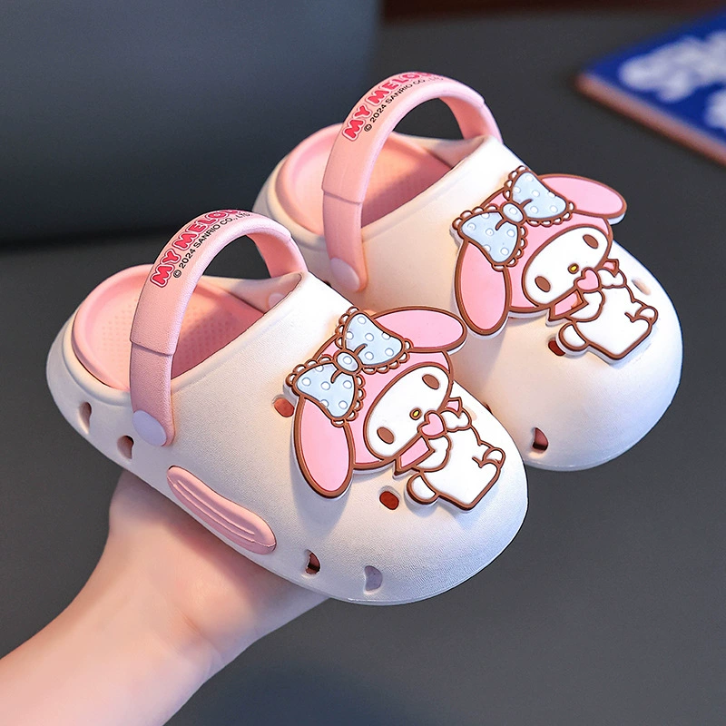 Детские сандалии-кроксы Melody Sanrio для девочек, принцесса, пляжные, водолазные сандалии, обувь с мягкой подошвой