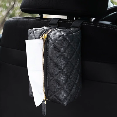 Leather Car Armrest Box Hanging Type – Car tissue box/set