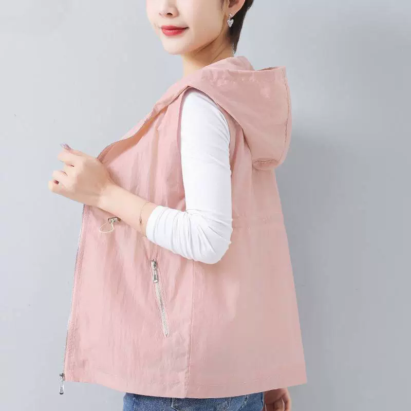 Thin summer vest, tank top, short autumn jacket, plus size