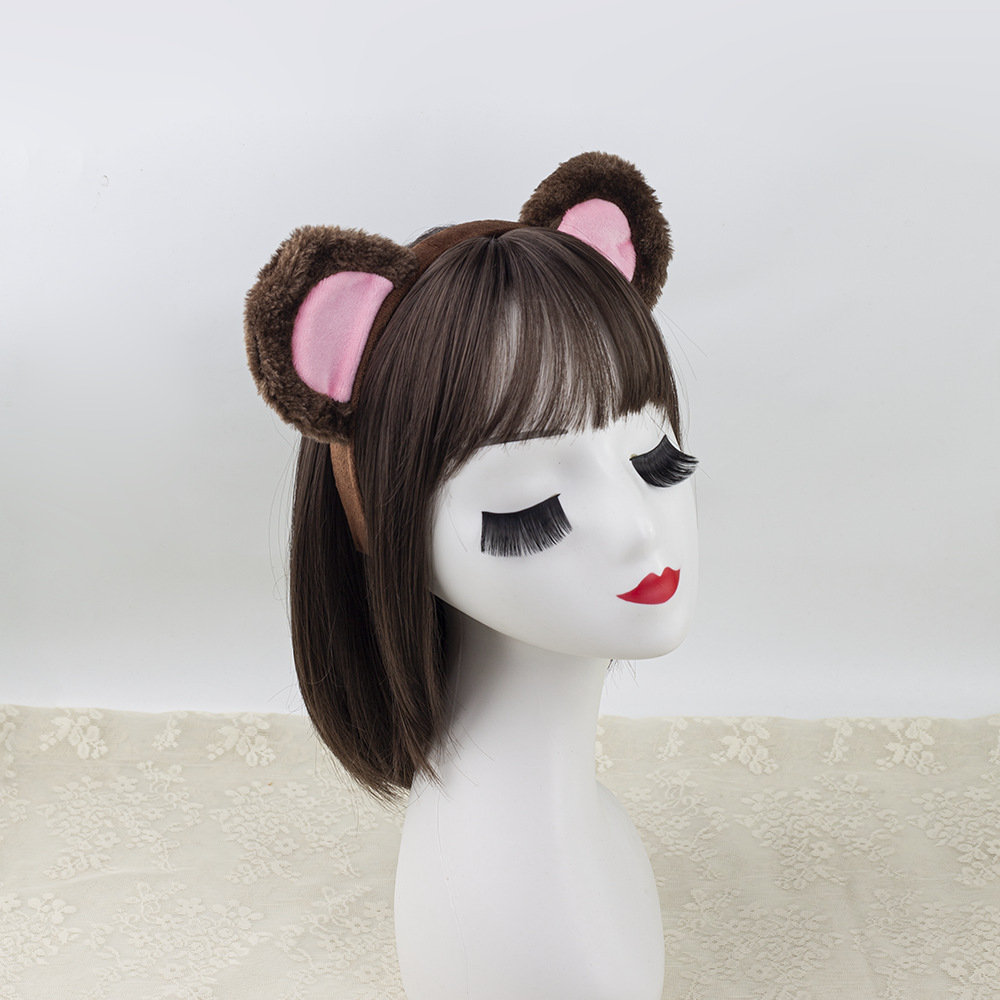 Diademas de animales y orejas de mono o oso, accesorios para disfraces y fiestas de Halloween, modelo transfronterizo