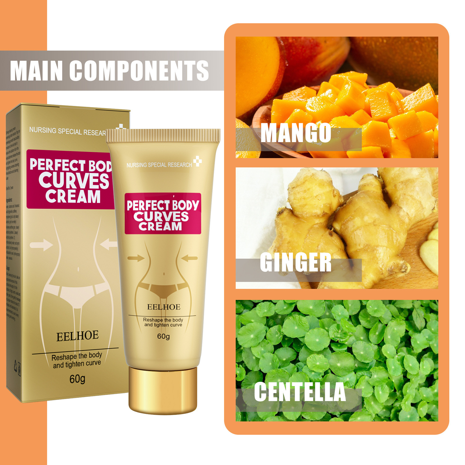 2024. gadā populārais slaidinošais krēms savelk apaļumus, slaidina vēderu, veidojot vēderu, nostiprina ādu un padara ķermeni skaistu._voghion.com