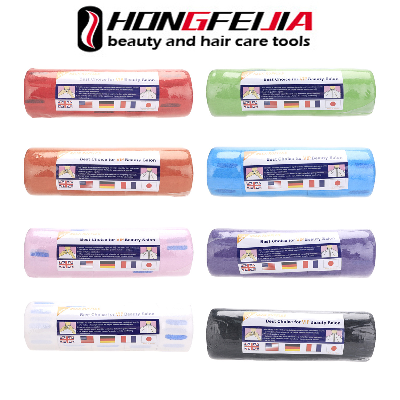Ventas calientes de 500g / papel de cuello de peluquería papel de cuello de papel de corte de pelo desechable barbería anti-rotura de cabello