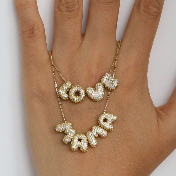 necklace with zircon