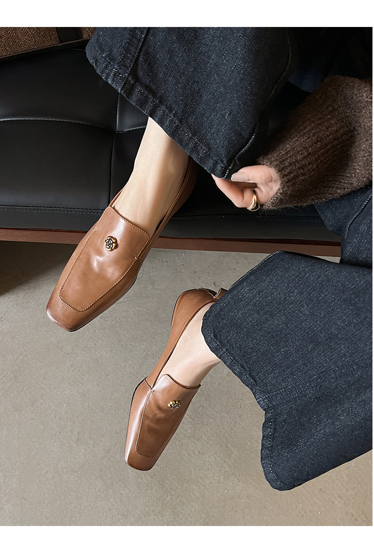 CHIKO Deerdre Square Toe Block Heels Loafers Shoes