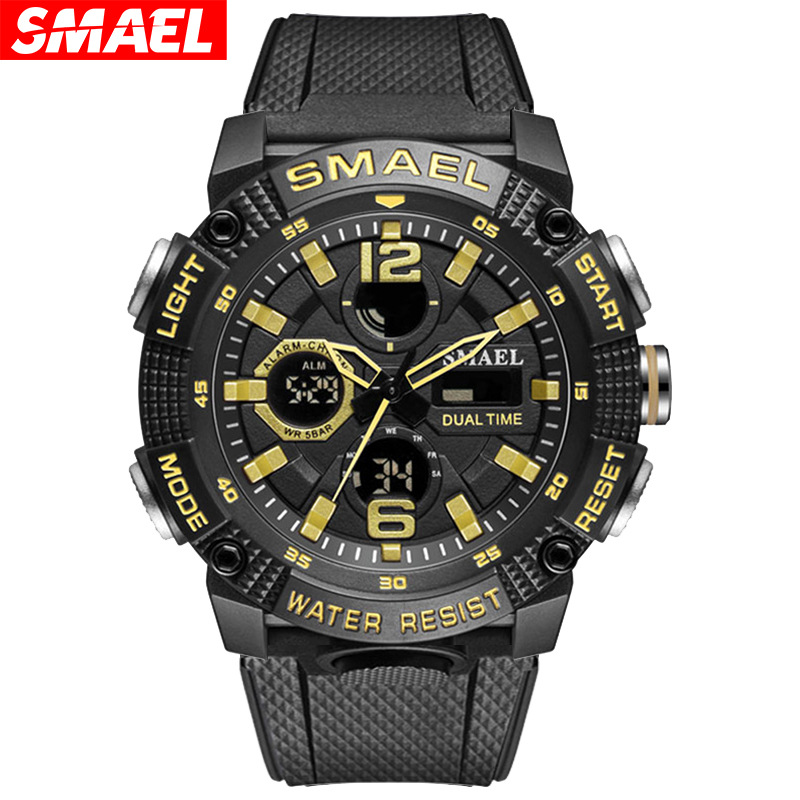 2023 New Hot Selling SMAEL Smile Leisure Versatile Student Digital Sports Watch Dual Display Glow Waterproof Electronic Watch_voghion.com