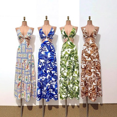 Women's Dresses欧美跨境女装亚马逊外贸连衣裙夏季女士吊带长裙