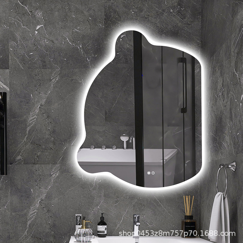 Espejo de oso, espejo LED luminoso con lámpara, espejo de baño inteligente, pared del baño, dormitorio,梳妆台, espejo de maquillaje