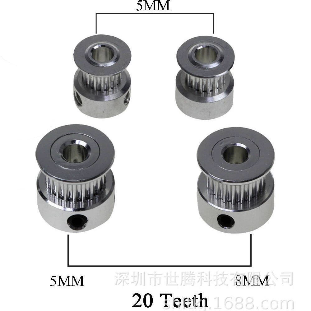 Аксессуары для 3D-принтера 2GT синхронный колесо синхронный ремень GT2 натяжной шкив полоса пропускания 6 мм/10 мм Приводной шкив