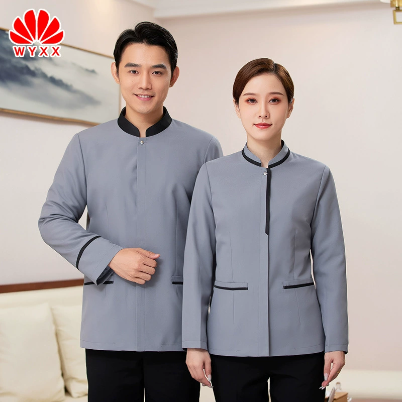 Отель Гостевая комната PA Тетя Униформа с коротким рукавом Очиститель рабочей одежды Имущество Домашняя уборка Больница Очиститель с длинным рукавом