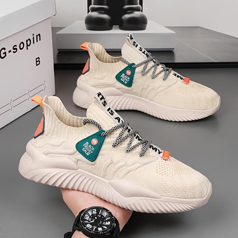 2025 Autumn New Flying Woven Shoes Mesh Breathable Fashion Coconut Shoes Low-Top Lace-Up Easiest for Match Casual Sports Shoes for Men