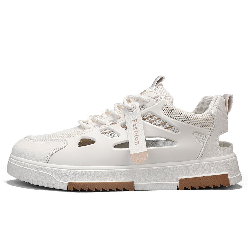 Zapatos de malla zapatos de malla deportiva de malla fina transpirable de verano para hombre zapatos de moda blancos de fondo suave de verano para hombre