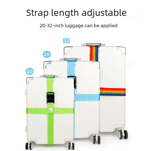 Luggage Straps, Cross Packing Straps, Travel Suitcase Binding Straps, Password Luggage Straps, Reinforced Straps, Drawstrings, Fixing Straps