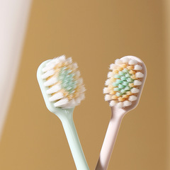 Japanese style wide head soft bristle toothbrush for home use couple exclusive large head high grade convex surface toothbrush factory wholesale 