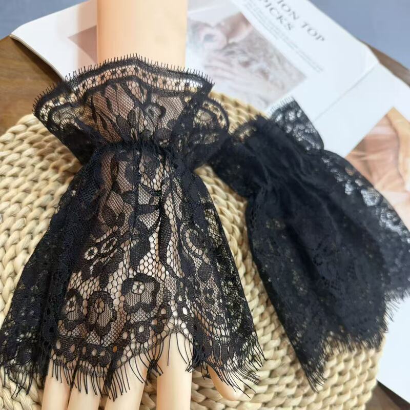 Cross-Border Manufacturer Wholesale Hollow-Out Mesh Lace Korean and Japanese Style Clothing Decorative Cuffs, New Style Fake Sleeves Cross-Border Manufacturer Wholesale Hollow-Out Mesh Lace Korean and Japanese Style Clothing Decorative Cuffs, New Style Fake Sleeves