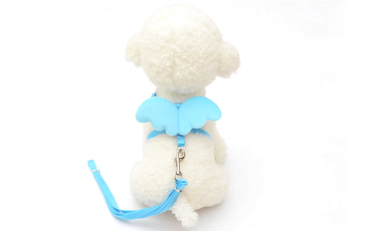 Gato mascota cuerda de tracción Ángel alas de pecho Correa gatito tracción cuerda pecho Correa en forma de I gato tracción