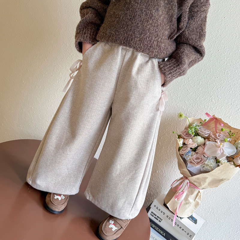 女童洋气宽松休闲裤春秋装2025新款儿童韩系阔腿裤女宝宝外穿裤子|undefined