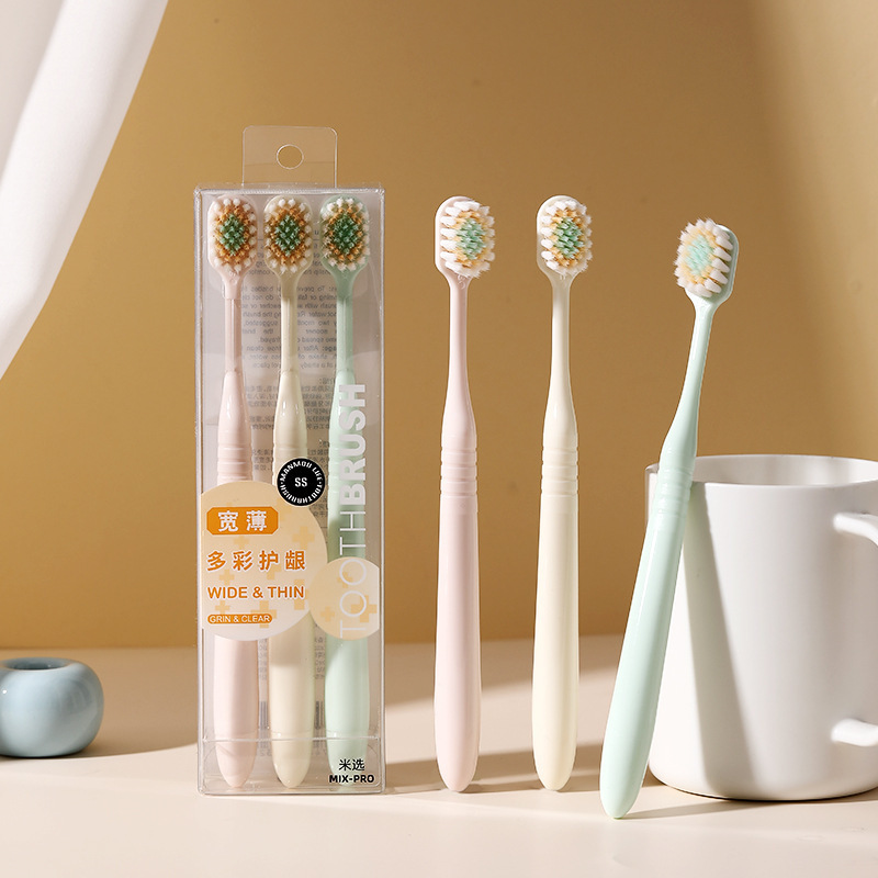 【3-PACK】Very Useful Soft Bristle Toothbrush 3-PACK Household Gum Care Soft Bristle Couple Toothbrush Manufacturer
