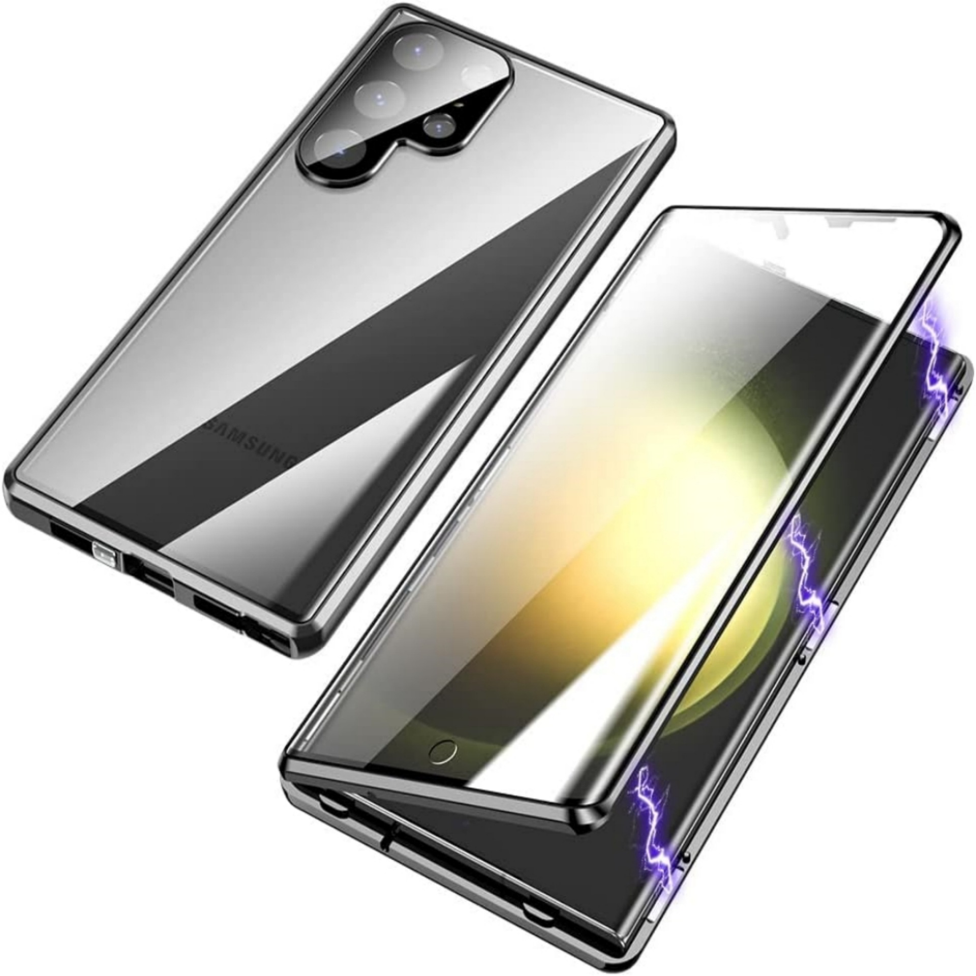 Funda para teléfono Samsung s25u Magneto 24FE aplicable a ventas internacionales, con cristal de privacidad, hebilla magnética de metal y protección anticaídas.