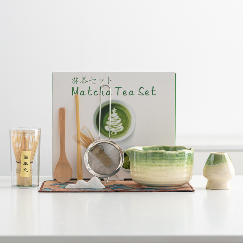 日式抹茶茶具套装陶瓷抹茶碗茶道配件打抹茶工具搅拌器茶筅套装|undefined