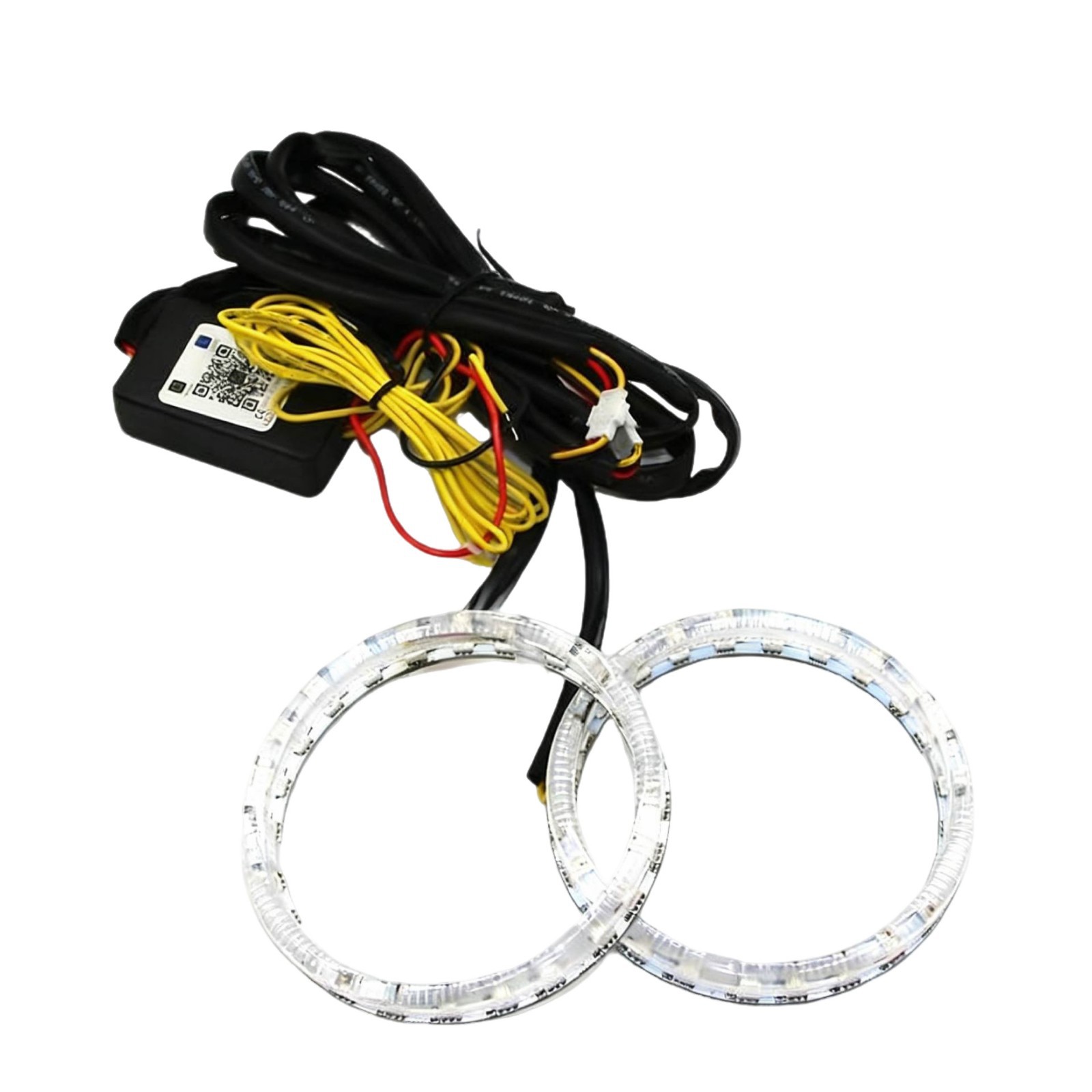 Nuevo RGB colorido Ángel Ojos 3. 02,5 pulgadas coche LED giratoria lente decoración diurna apertura de la luz