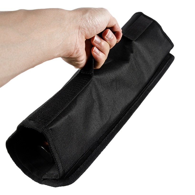 Negro de tela de Oxford impermeable bolsa de almacenamiento de herramientas bolso dividido portátil 5 piezas cuchillo bolsa cuchillo cubierta cuchillo bolsa
