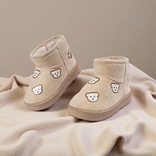 冬季现货儿童雪地靴休闲卡通可爱低帮童棉鞋加绒保暖靴子跨境批发