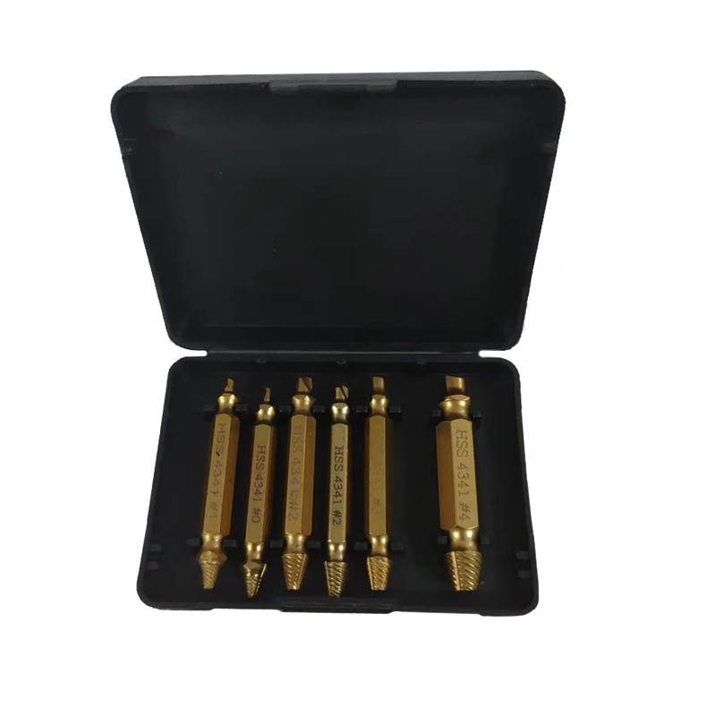 WD螺丝取出器六角柄双头断丝取出器滑牙破损螺钉取出拆除工具