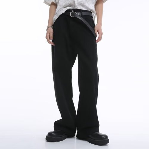 2025 New Korean Style Solid Color Simple Versatile Loose Straight Leg Jeans for Men and Women Couple Wear Mid-Waist Casual Long Pants