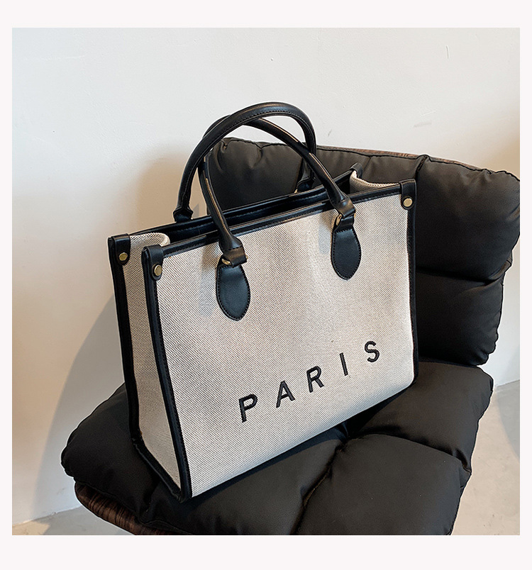 Nihaojewelry Wholesale Fashion Letter Paris Large Capacity Tote Bag display picture 2