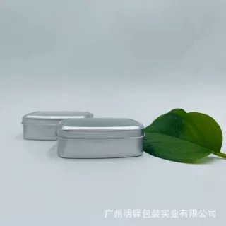 工厂爆款50g 80克发蜡盒广口天地盖长方铝盒 皲裂膏马油香膏瓶