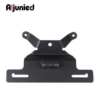 Suitable for Harley Fat Boy folding license plate frame modified short tail fender motorcycle license plate frame photo accessories