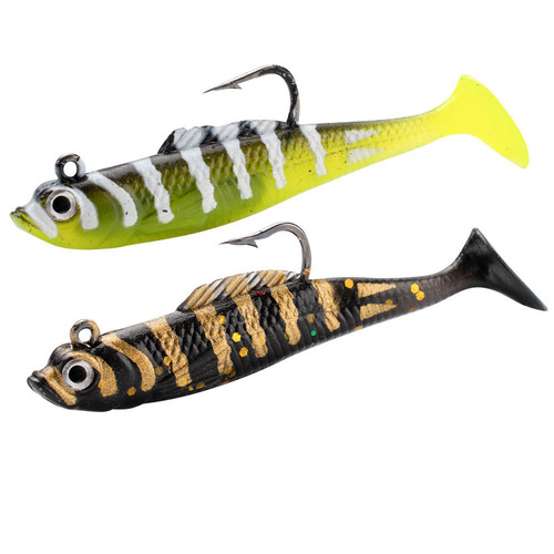 6cm 5.6g T-tail Lead Fish Lure Artificial Single Hook Lure with Weight Full Swim Layer Soft Baits for Spotted Bass