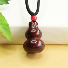 爱钰 红伊丁葫芦吊坠陨石红天宝项链饰品厂家批发代发AY4042110