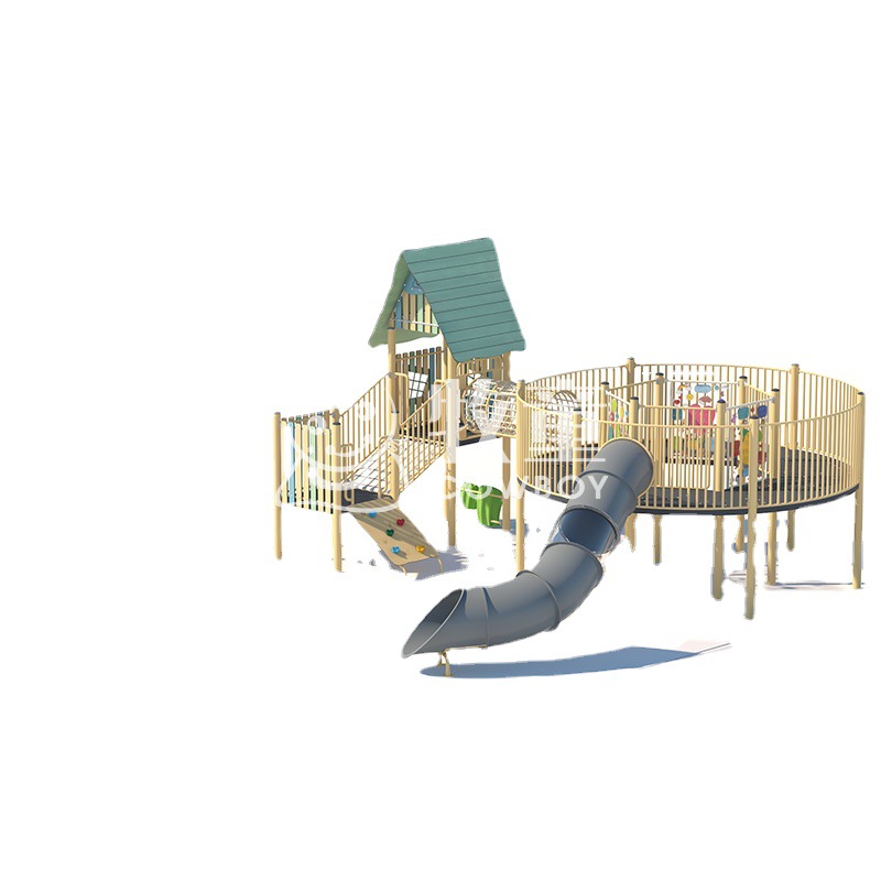 Kindergarten escalada diapositiva de expansión al aire libre gran juguete tobogán instalaciones parque infantil plástico combinación diapositiva