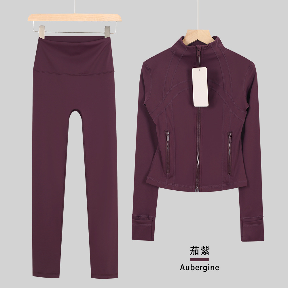 Lululacie chaqueta de cuello corto de nueve puntos chaqueta deportiva DF chaqueta chaqueta chaqueta de manga larga ropa de yoga de fitness para mujeres