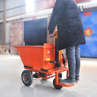 現貨批發工地灰斗車 建築施工用勞動工具車 電動手推三輪車能站立