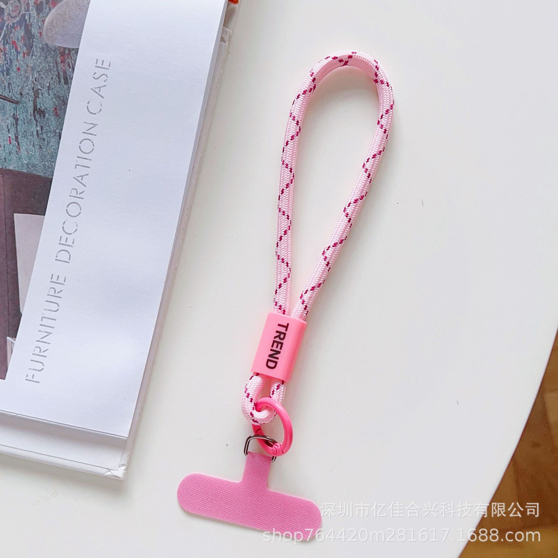 Corto ajustable hebilla de mano anti-pérdida junta de cuerdas de muñeca de poliéster simple de viaje al aire libre