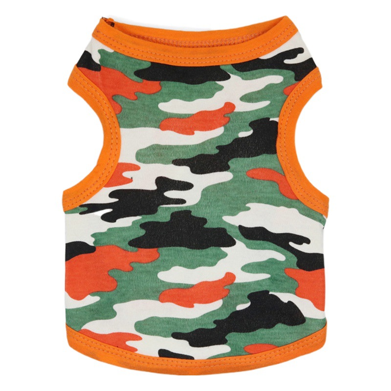 Suministros para mascotas ropa para perros algodón nieve camuflaje perro ropa chaleco peluche ropa para mascotas primavera y verano