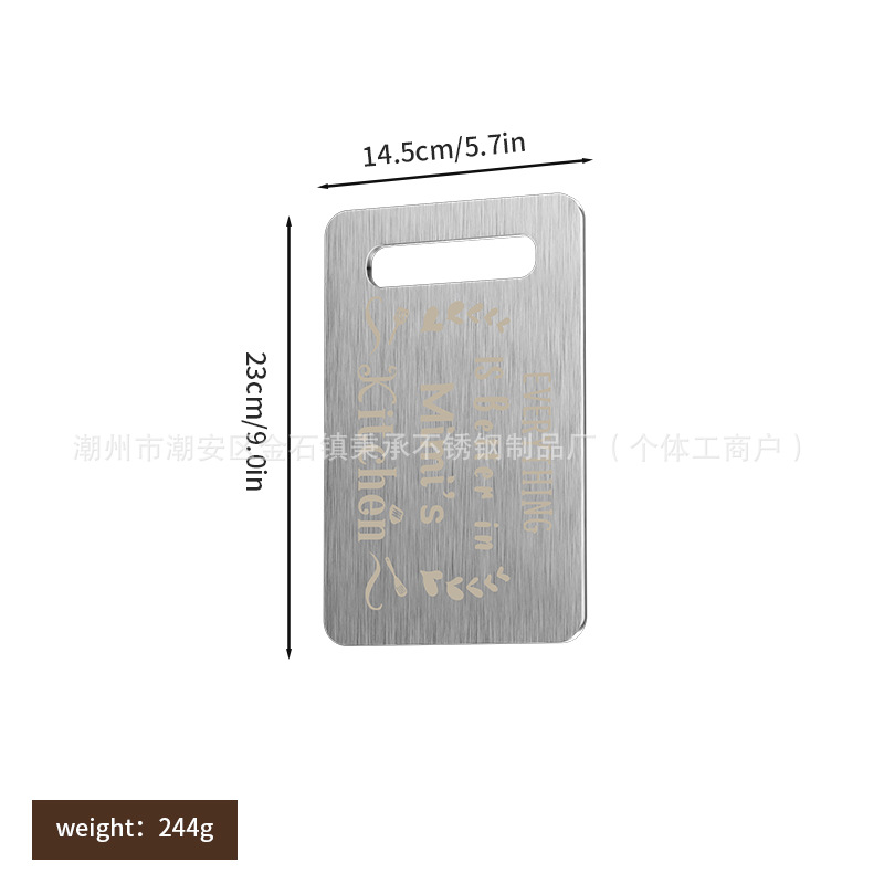 placa de cocina de acero inoxidable personalizada antifungal de doble cara para placa de corte de verduras anticorrosión molde gran placa de corte almohadilla de masa