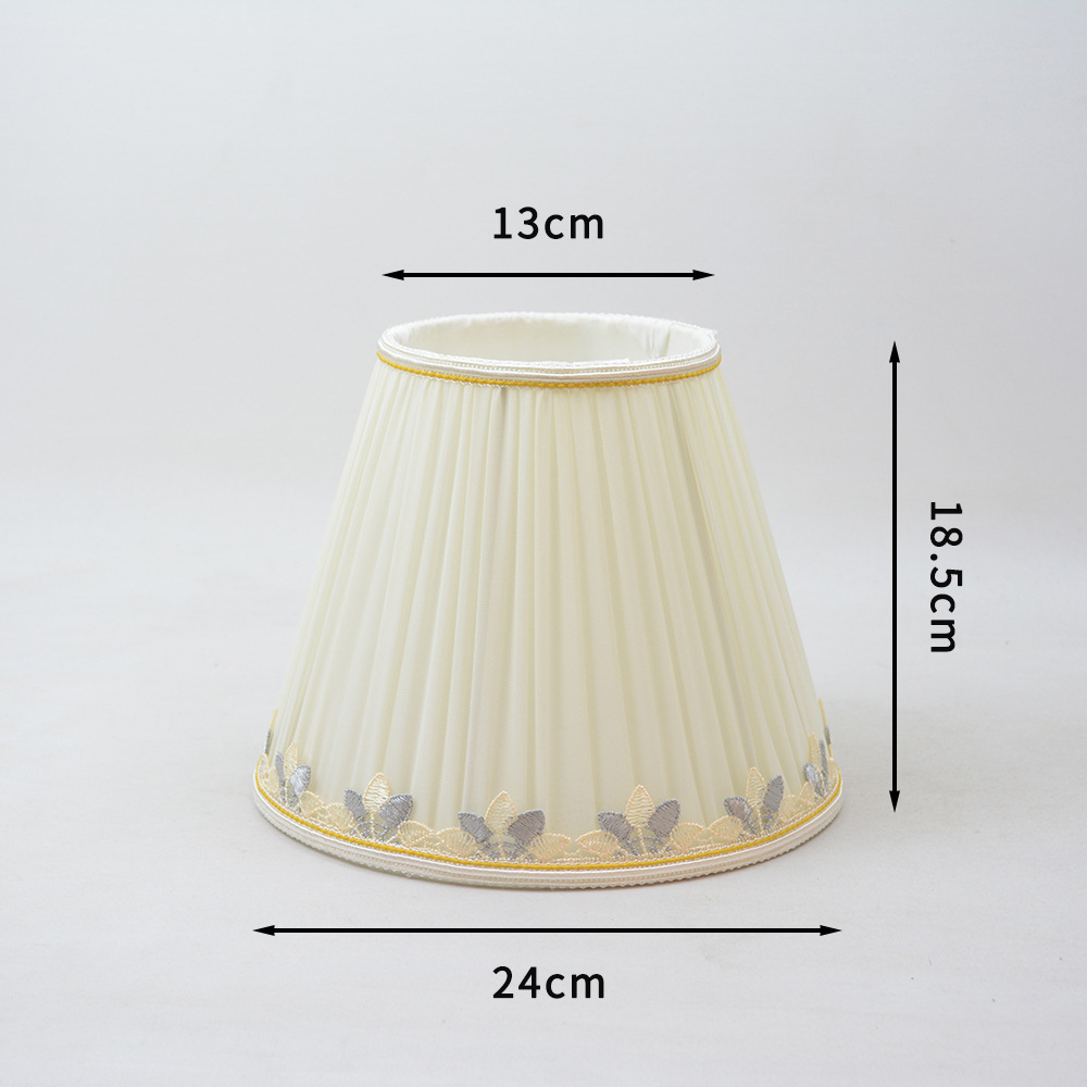 [Xianfan] gasa hilo de nieve corte clásico europeo tela lámpara de mesa sombra E27 lámpara de mesa accesorios dormitorio noche