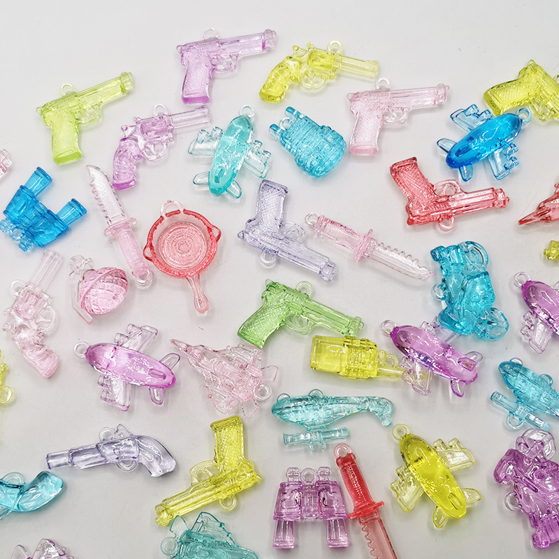 Imitation Crystal Toy Military Equipment Jedi Survival Pan Aircraft Telescope Pistol Dagger Chicken Model