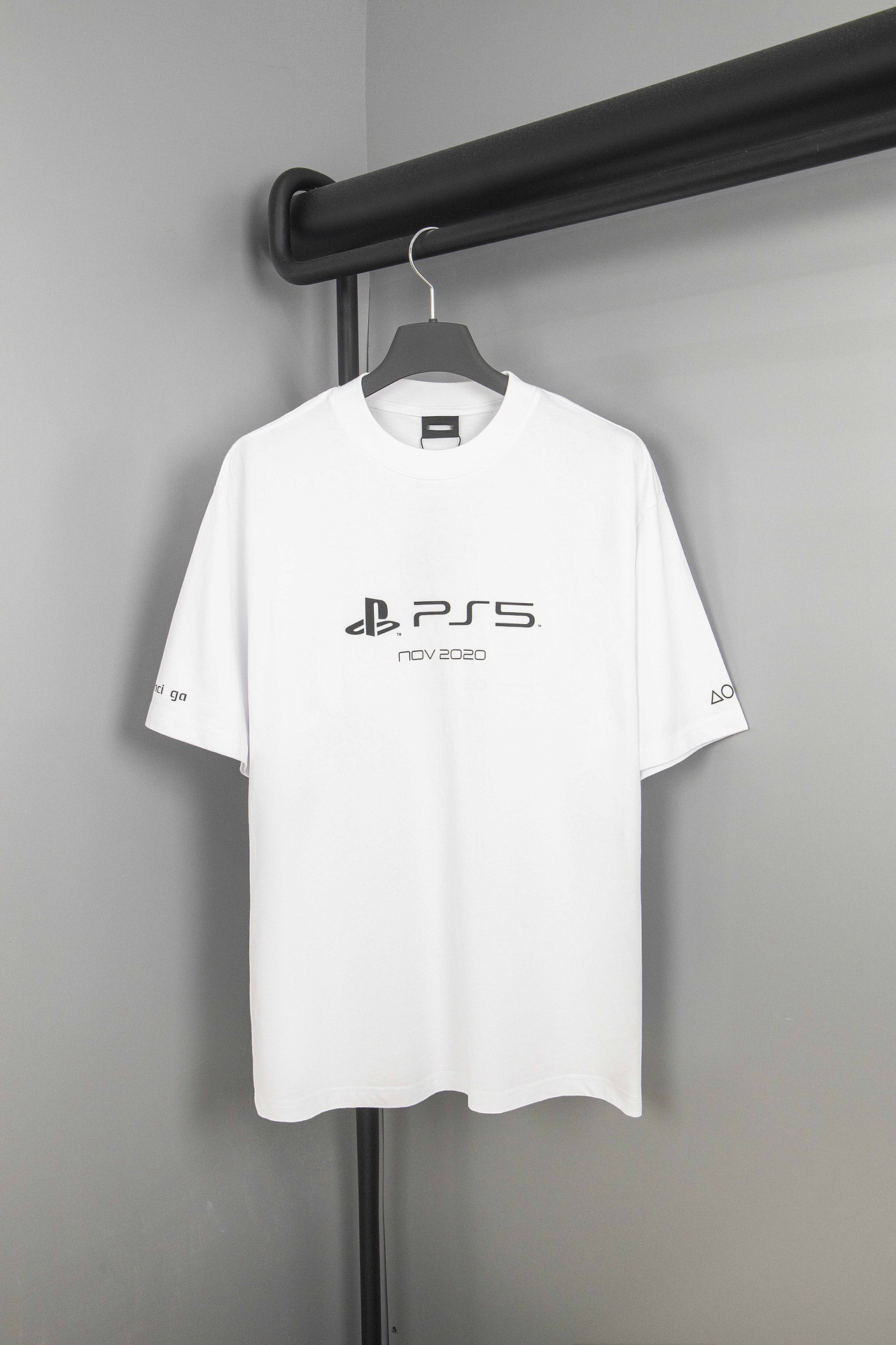 高バージョンパリ2024新型連名ps 5文字幾何学模様プリント男女半袖tシャツメーカー直出