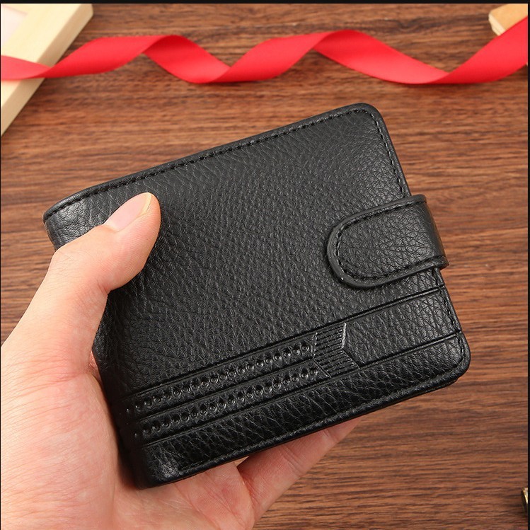 Cross-Border Dropshipping Manufacturer Wholesale Men's Wallet Pu Leather Short Zipper Buckle Wallet New Style Wallet Coin Purse Cross-Border Dropshipping Manufacturer Wholesale Men's Wallet Pu Leather Short Zipper Buckle Wallet New Style Wallet Coin Purse