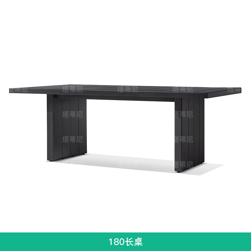Mesa y sillas de madera maciza al aire libre patio villa terraza mesa larga de madera hotel jardín alojamiento residencial impermeable tablas y sillas de teca solar