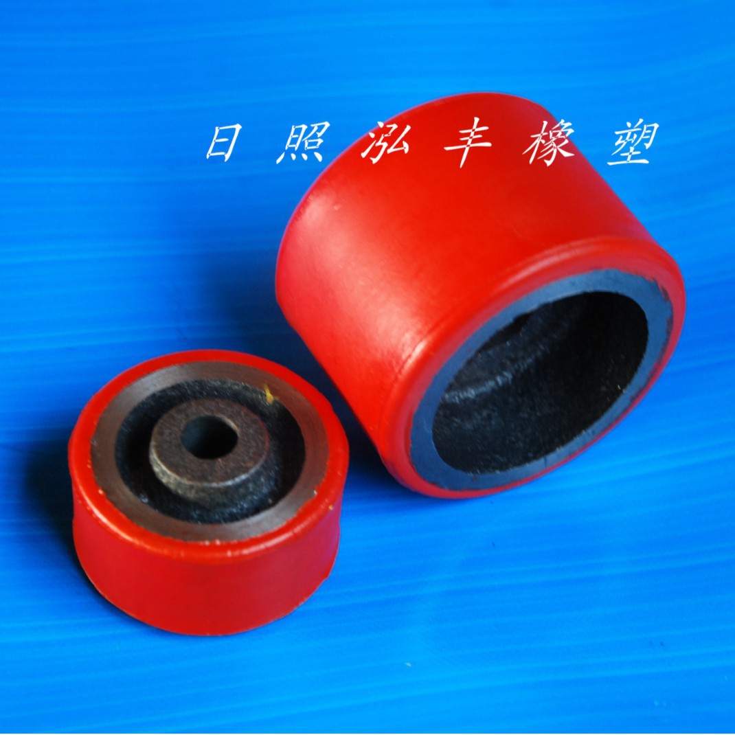 厂家低价供应各种规格卧式千斤顶用PU轮聚氨酯脚轮