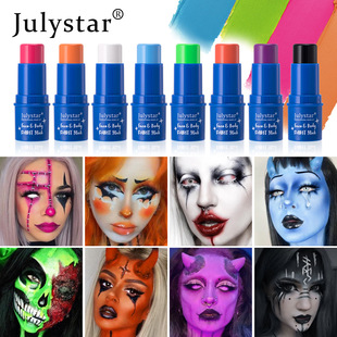 Halloween Popular Body Painting Cream Cross-Border Makeup Facial Water-Soluble Fluorescent Face Stage Painting Stick Ready for Sale