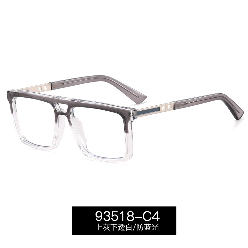 93518 gafas ultraligeras de comercio exterior transfronterizo tendencia de marco completo de los hombres gafas lisas simples gafas de luz anti-azul